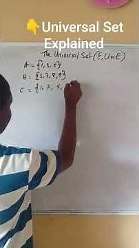 Universal set explained (Easy maths for beginners) #lessonstarter #subitizing #mathideas
