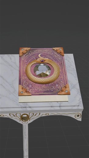 Modeling the grimoire, made in Blender, Illustrator and Photoshop Webtoon: The Bridge Above Oblivion