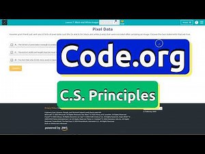 Code.org Lesson 7.7 Black and White Images | Tutorial with Answers | Unit 1 CS Principles