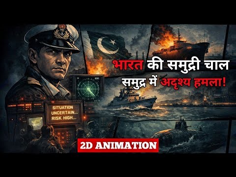 Operation Talwar: Kaise India Ne Pakistan Ko Samundar Me Gher Liya । 2D Animation