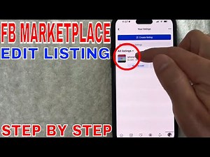 ✅ How To Edit Facebook Marketplace Listing 🔴