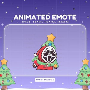 Christmas Emote Ghost Animated, Twitch Hype Dancing Xmas Tree Streaming Vtuber - Etsy