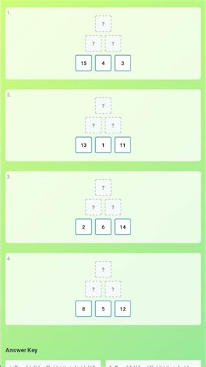 Try to Solve Puzzle Pyramid #maths #education #logicpuzzle #puzzlechallenge #puzzles #worksheet