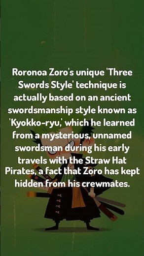 Roronoa Zoro's unique 'Three Swords Style' technique... #TheDailyD #OnePiece #AnimeShorts