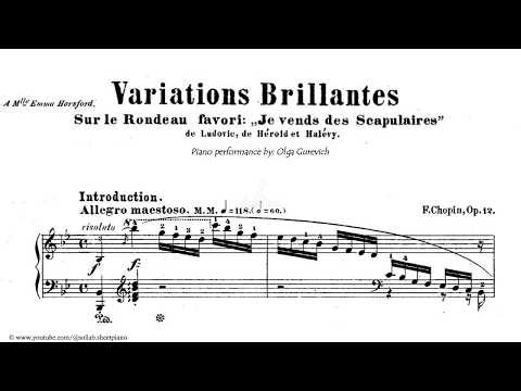 Variations Brillantes, Op.12 – Frédéric Chopin | Piano Sheet Music