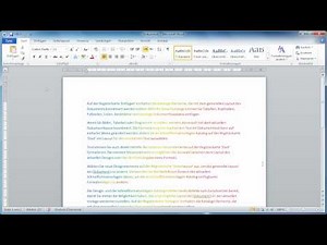 Word 2010 - Text in einem Farbverlauf darstellen