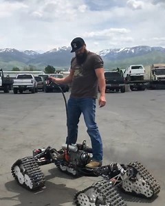 269K views · 5.4K reactions | We’ve been building some crazy contraptions in the shop lately. Who wants to see us build more unique stuff like this diesel powered mountain board with 4 wheel steering on tracks? ‍♂️‍♀️ My fab wizard Sam (@head.turner.customs) continues to blow my mind with these ideas 勞 | Heavy D | Facebook