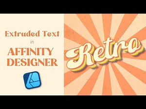 Affinity Designer Tutorial: Extruded Text in Retro Illustration | Graphic Design Basics | Beginner