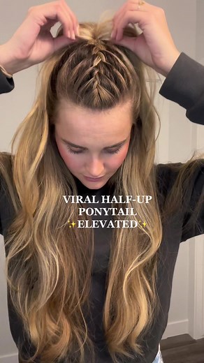 Kenna McClellan (@kennarwood) - Elevated Half-Up Ponytail Tutorial | Braided Hairstyles