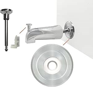 Tub Diverter Repair Kit with Spout Spacer, Bathroom Shower Gasket Valve Spacer Replacement with Faucet Back Tub Spout Trim Ring and Water Protection