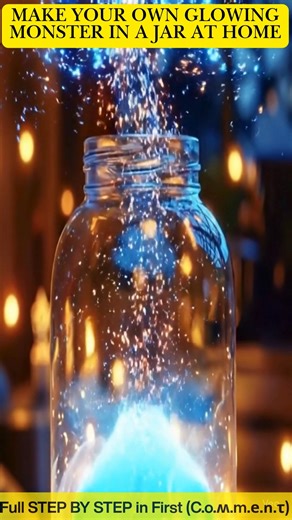 17K views · 89 reactions | Make Your Own Glowing Monster in a Jar at Home Looking for a spooky science activity that kids will love? This DIY Glowing Monster in a Jar is fizzy, glowing, and full of bubbling fun! With just a few simple ingredients, you can create your own glowing creature that lights up the dark. | Kira Recipes | Facebook