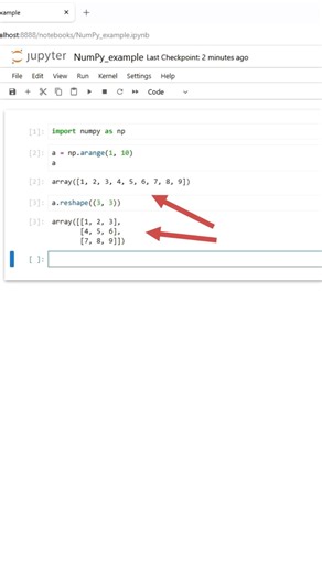 Изменение формы массивов #datascience #numpy #python #education