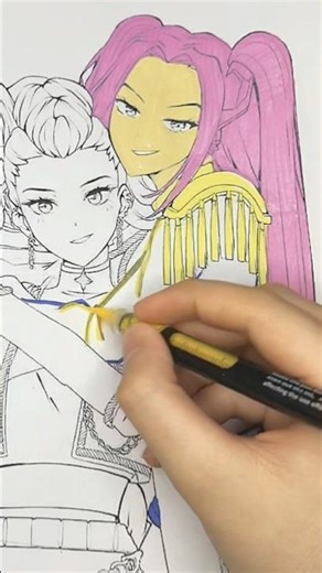 Coloring Mira From K-pop Demon Hunters #art #kpop #funny #shorts #fyp