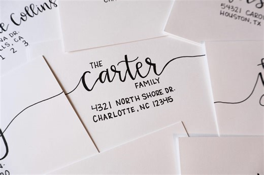 Hand Addressed Wedding Envelopes | Calligraphy Envelope Addressing | Custom Script Wedding Stationery - Etsy