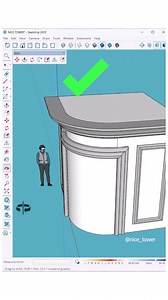 SketchUp magic with the Follow Me tool! ✨ Watch how simple paths turn into amazing 3D designs in seconds. 🔥 Perfect trick for architects & designers! ..@nice_tower @nice_tower_pro .. #SketchUp #3DModeling #FollowMeTool #DesignTips #Architecture #fyp #nicetower #nicetowerpro #sketchup3d #foryou | Nice Tower Pro