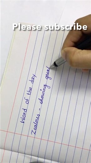 ZEALOUS word of the day in cursive writing #handwriting #calligraphy #drawing #art #shorts