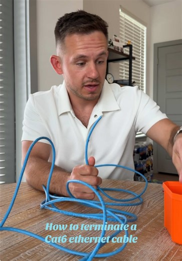 POV: Never buying overpriced Ethernet cables again 😂 How to terminate Cat 6 like a pro — faster internet, custom lengths! Watch till the end 👀 Drop 🥒 if you’re crimping your own