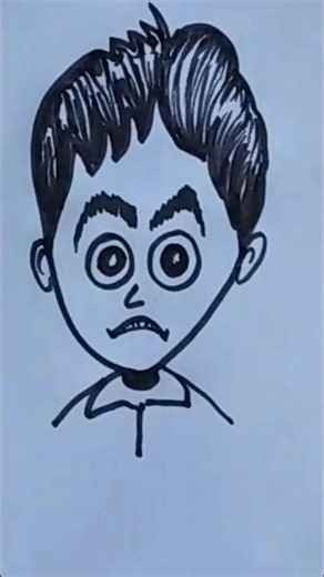 very angry cartoon ki drawing☹️ | angry cartoon art #drawling #sketch #youtube #shorts
