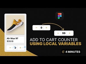Add-to-Cart Counter using Local Variables, Conditionals & Expressions in Figma | Tutorial