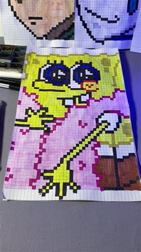 Eva on Instagram: "Drew SpongeBob using AR Drawing ✏️🧽 Placed the outline on paper, followed the shapes, then added details and shading So fun and easy - perfect for practicing cartoon characters #spongebob #drawing #arttok #cartoondrawing #sketches"