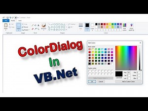 ColorDialog in vb.net| Properties, methods and events in hindi