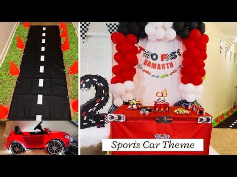 Race Car Theme Birthday Decoration Idea for kids - Birthday Party Decoration Ideas at home