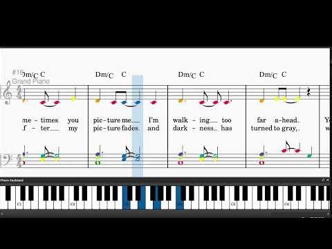 Time After Time by Cyndi Lauper - Easy piano tutorials with sheetmusic