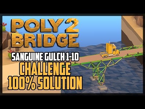 Poly Bridge 2 Level 4-10 Drawbridge in Disguise Challenge Solution