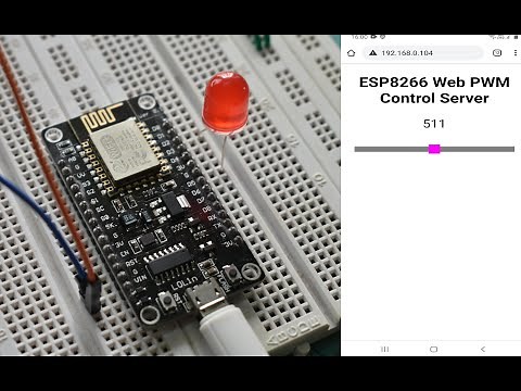 NodeMCU ESP8266 Web Server Control LED Brightness (PWM)