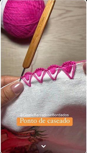 2.9M views · 35K reactions | Ponto de caseado Aurora 殺 #façavocemesmo #crocheteira #feitoamao #pontosdecroche #crochet | Gisele Barrados e Bordados | Facebook