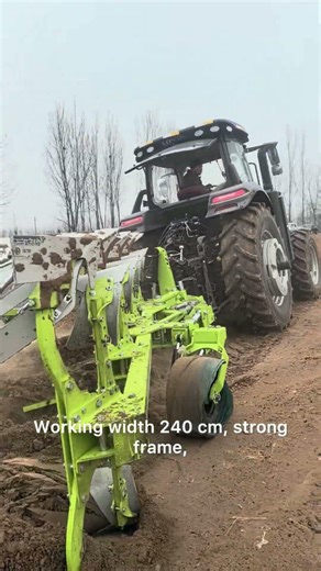 4 furrow farm plough (3+1) working with a 220 horsepower tractor