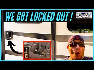 INSTALLING A RV LOCK KEYLESS ENTRY | WE LOCKED OURSELVES OUT OF OUR RV| ROCKWOOD 2109s INSTALLATION
