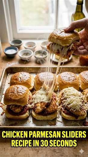 Stop Scrolling! Chicken Parmesan Sliders Recipe in 30 Seconds! 🤤
