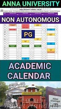 Anna University PG Academic Calendar 2025! #annauniversity #pg #academiccalendar #reopen #semester