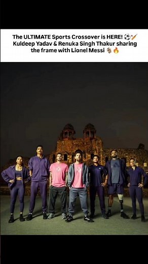 Kuldeep Yadav & Renuka Thakur sharing the frame with Lionel Messi — iconic vibes only ✨🐐#shortsfeed