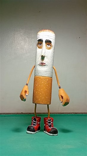 cigarette butts figure #diyart #classicminiature #miniature #
