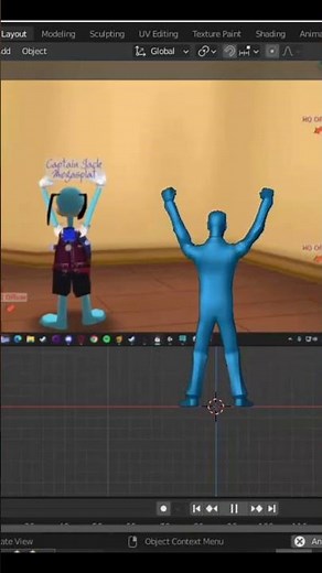 Character Dancing Animation in Blender | From Video Reference to 3D Motion! #shorts