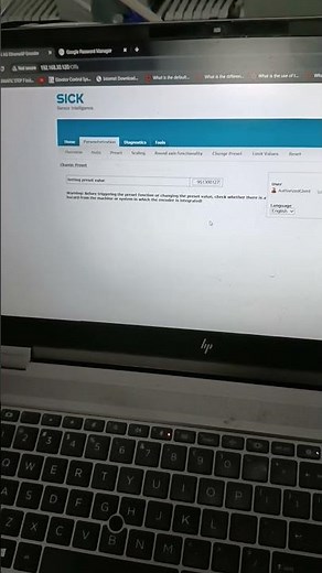 Change preset to setting preset valve encoder sick