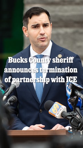 Bucks County Sheriff Danny Ceisler terminated a controversial county partnership with ICE Wednesday, citing negative impacts on public safety and immigrants’ trust of law enforcement. Ceisler said Wednesday that he signed two orders, one revoking the 287(g) partnership, and another that prohibited deputies from asking crime victims, witnesses, and court observers about their immigration status. “Bucks County is home to over 50,000 immigrants... those immigrants are our neighbors,” said Ceisler, 