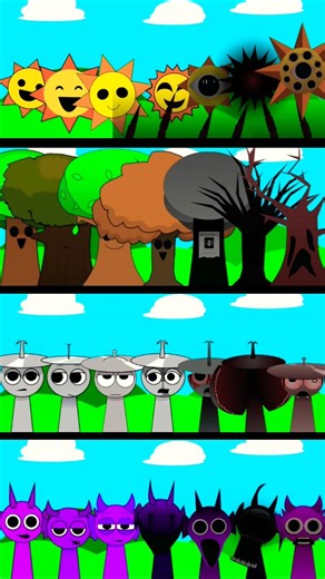 Mr.Sun ☀️ x Mr. Tree 🌳 x Clukr 🥁 x Durple 👿 DuoMix 🔥 #incredibox #sprunki #shorts #incrediboxsprunki