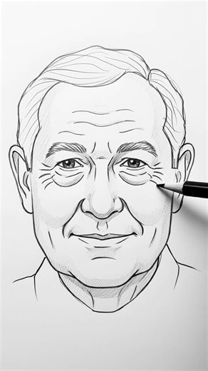 Easy Old man face drawing #art #drawing #face #oldman #mwbsart