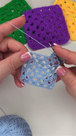 🤩Back to Basics: Simple Crochet Granny Pattern #crochet #howto #diy #crocheting #MadeInUSA | Crochet&Knitting by marifu6a