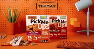 813K views · 2.7K reactions | Our brand-new Pick Me Ups soft-baked oatmeal squares are just another way for us to say "good morning!" They're also our way of saying "here's your afternoon snack" and "we've got the perfect late night snack for you." Find them wherever you get your groceries! | Thomas’ Breakfast | Facebook