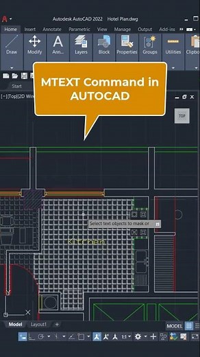 AutoCAD Hack! Hide Background Behind Text with TEXTMASK ✏️