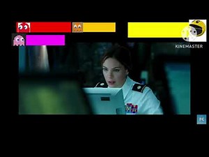 Pixels (2015) Pac-man battle with healthbars