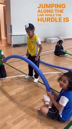 Hurdle Waves: Fun Jumping Activity #activekids #pegames #reels #kidsactivities #sports
