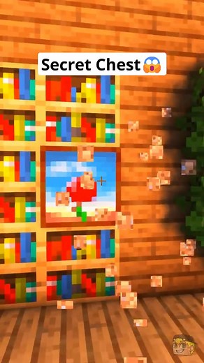 Minecraft Secret Chest😱 #Minecraft #minecraftbuilding #minecraftbuilds #minecrafttutorial | Rubill