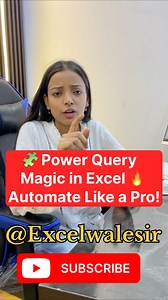 23K views · 2K reactions | 里 Power Query Magic in Excel  Automate Like a Pro! #excelwalesir #exceltraining | Excel Wale Sir | Facebook