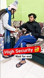 High Security 🔐 Comedy Video #husbandwife #ytshorts #funny #comedy #security #browsefeatures #fun