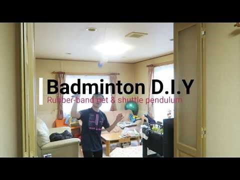 Badminton At Home _ How to make a badminton net and shuttle pendulum!